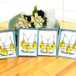 Yellow Necklace Light Topaz Pendant Necklace Yellow Bridesmaids Gift Lemon Zest Canary Yellow November Birthstone LT32N image 8