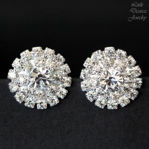 Rhinestone Bridal Stud Earrings Crystal Bridal Earrings Wedding Rhinestone Earrings Bridesmaids Stud Earrings Old Hollywood Glamour