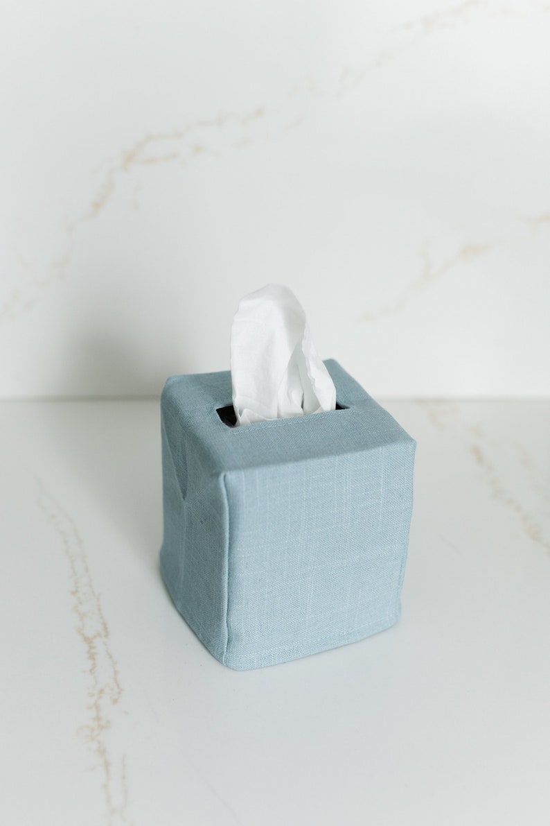 Sky Blue Tissue Box Cover Etsy