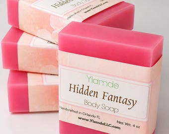 Handmade Glycerin Soap Bar: Hidden Fantasy Scent
