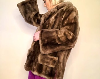 Medium Vintage Brown Mink Fur Coat :  Evan's Mohogany Soft Warm Deep Brown Winter