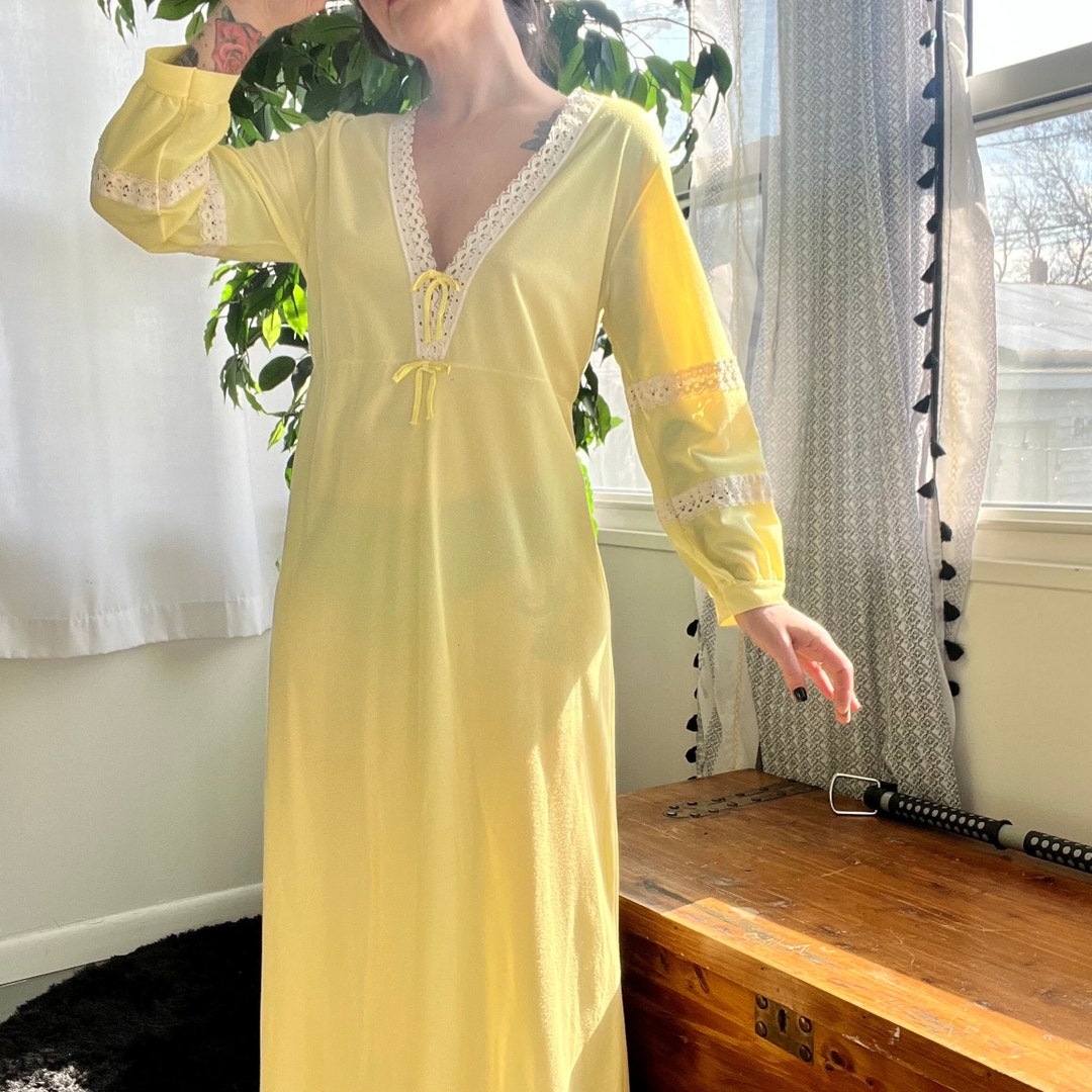 Robe de chambre chemise de nuit vintage moyenne Robe d'intérieur