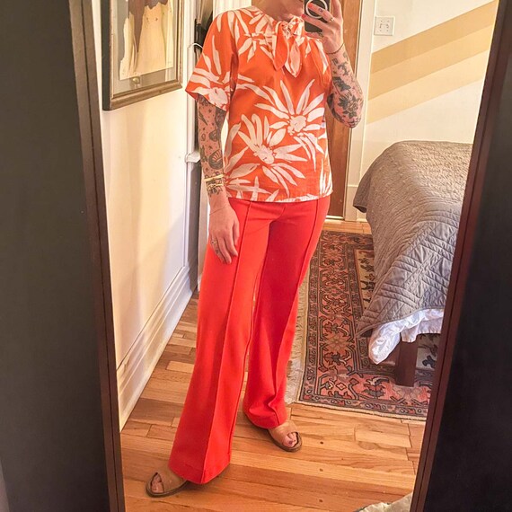 Medium Bright Patterned Blouse : Vintage Handmade… - image 10