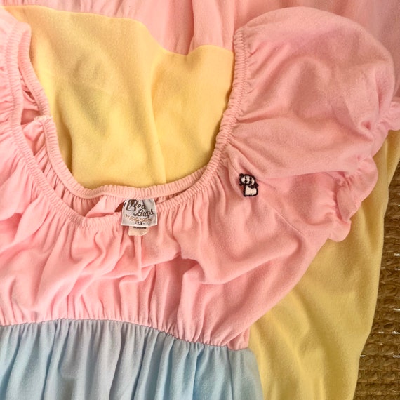 Small Medium Vintage Colorblock Nightgown Dress :… - image 6