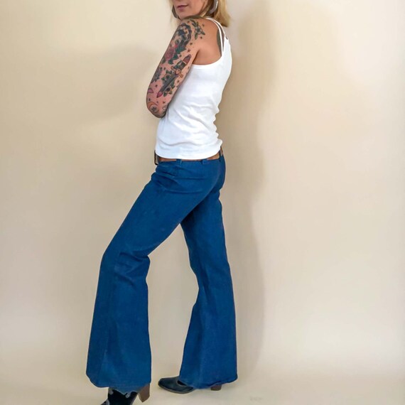 hip hugger flare jeans