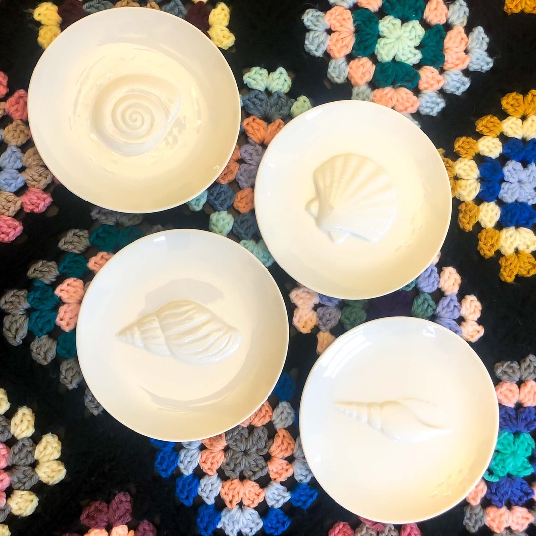 Shell Appetizer Plates Shell Appetizer Plates : 4 Shell Designs - Etsy