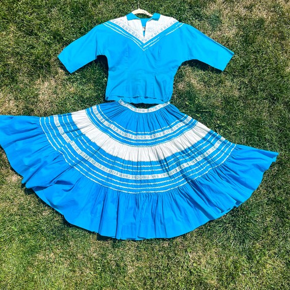 XS- Small Vintage Square Dancing Set 2 Piece Skir… - image 10