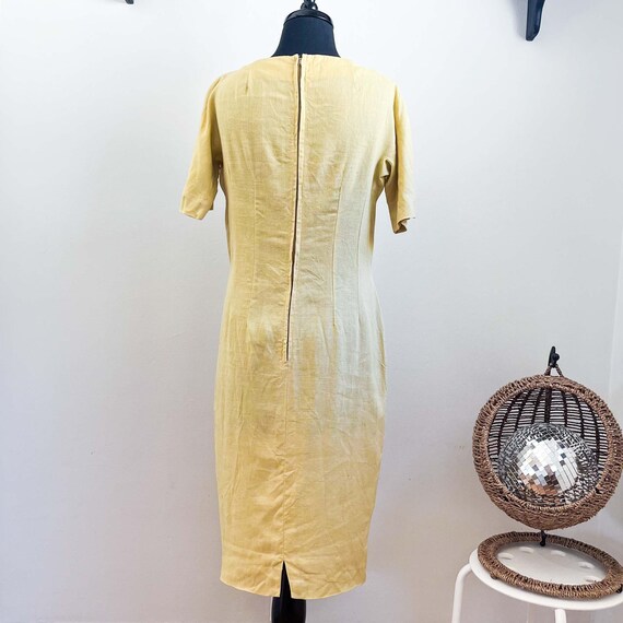 Linen Scallop Butter Dress