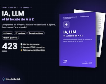Corso completo sull'intelligenza artificiale, LLM e IA locale – Libro digitale di 423 pagine – Agenti, Ollama, LM Studio, prompt