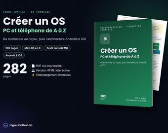 Creazione di un sistema operativo da zero – eBook di 282 pagine – Kernel C, QEMU, memoria, processi, Android e iOS