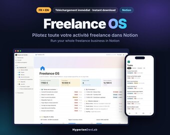 Notion Freelance Template: Client CRM, Project & Task Tracker, Invoice Tracker, Goals, Journal, Freelancer Business Planner