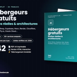 Free Hosting Guide 2026 in French – 242 Page eBook – Vercel, Supabase, Railway, Render, Cloudflare – Free Architectures