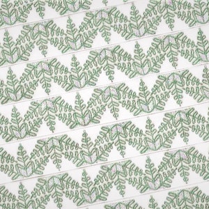 KAFKA G-11/44 Jacquard Ribbon Woven Organic Cotton Trim 1-1/4 wide (32mm)  Green w/Royal Blue, Mint & Sage Green Celtic Circles, Per Yard