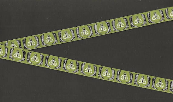 HALLOWEEN C-05-A Jacquard Ribbon Poly Trim 5/8" wide (16mm) Witchy Ways - Boots by Cori Dantini