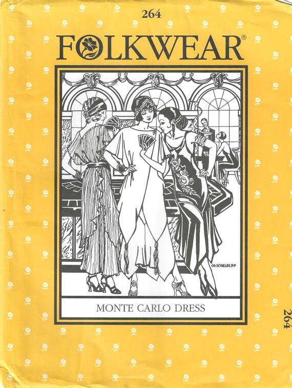 FOLKWEAR Patterns (Instructions/Pattern) #264 Monte Carlo Dress XS-XL New/Uncut Pattern