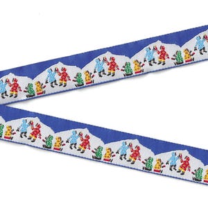 KINDER RDS E-17-B Jacquard Band Poly Trim 7/8 "breit (22 mm) Original Design Winter Arctic Feier, Fan Tänzer & Trommler