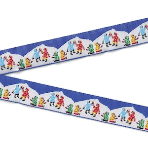 NATIVE AMERICAN RDS E-17-B Jacquard Borte Poly Trim 7/8 "(22 mm) Winter Arktis Feier Original Design mit Fan Tänzer & Trommler