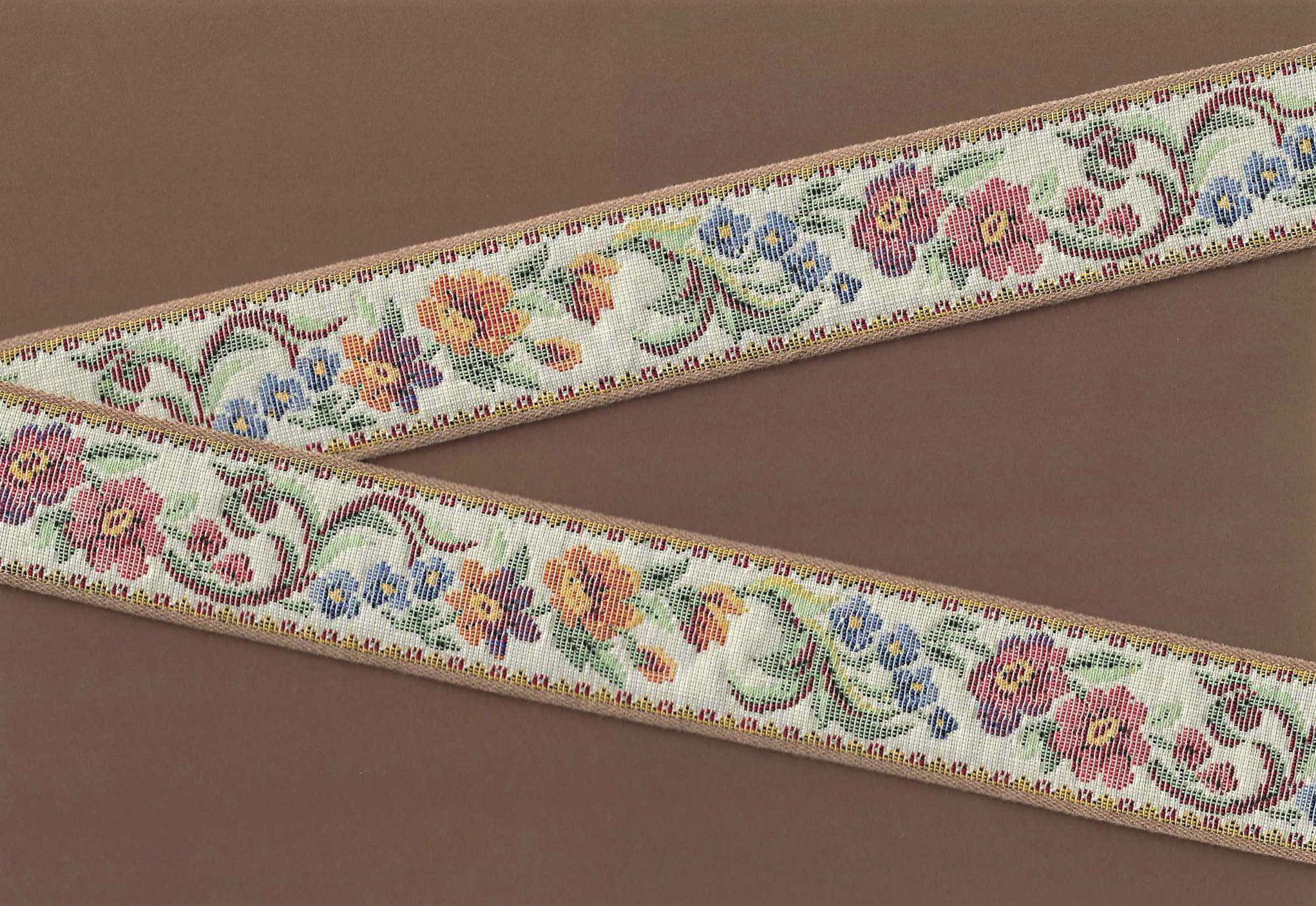 1yard Jacquard Ribbon Trim Strawberry Embroidered Ribbn - Temu