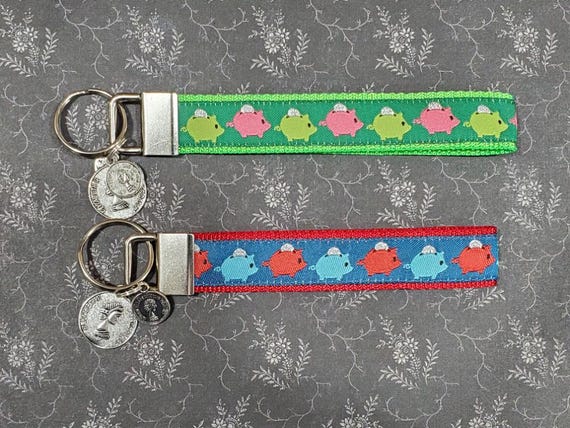 Jacquard Ribbon/Nylon Web 3/4" wide (20mm) Key Fobs, Piggy Banks & Charms, Keychain, Wristlet, Zipper Pulls, Luggage Tags 5.5" long
