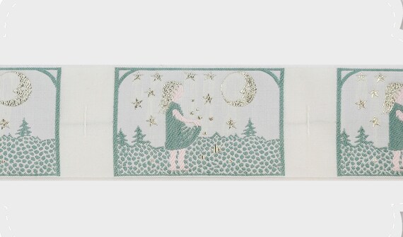 KAFKA H-09/02 Jacquard Ribbon Organic Cotton Trim 1-5/8