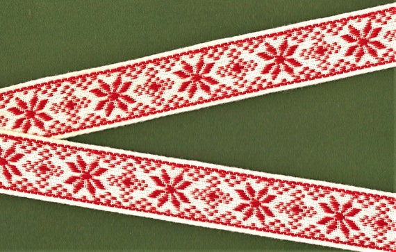 Christmas Ribbon Snowflake Deer Pattern Craft Trim Ribbon Gift Wrapping Ribbon F
