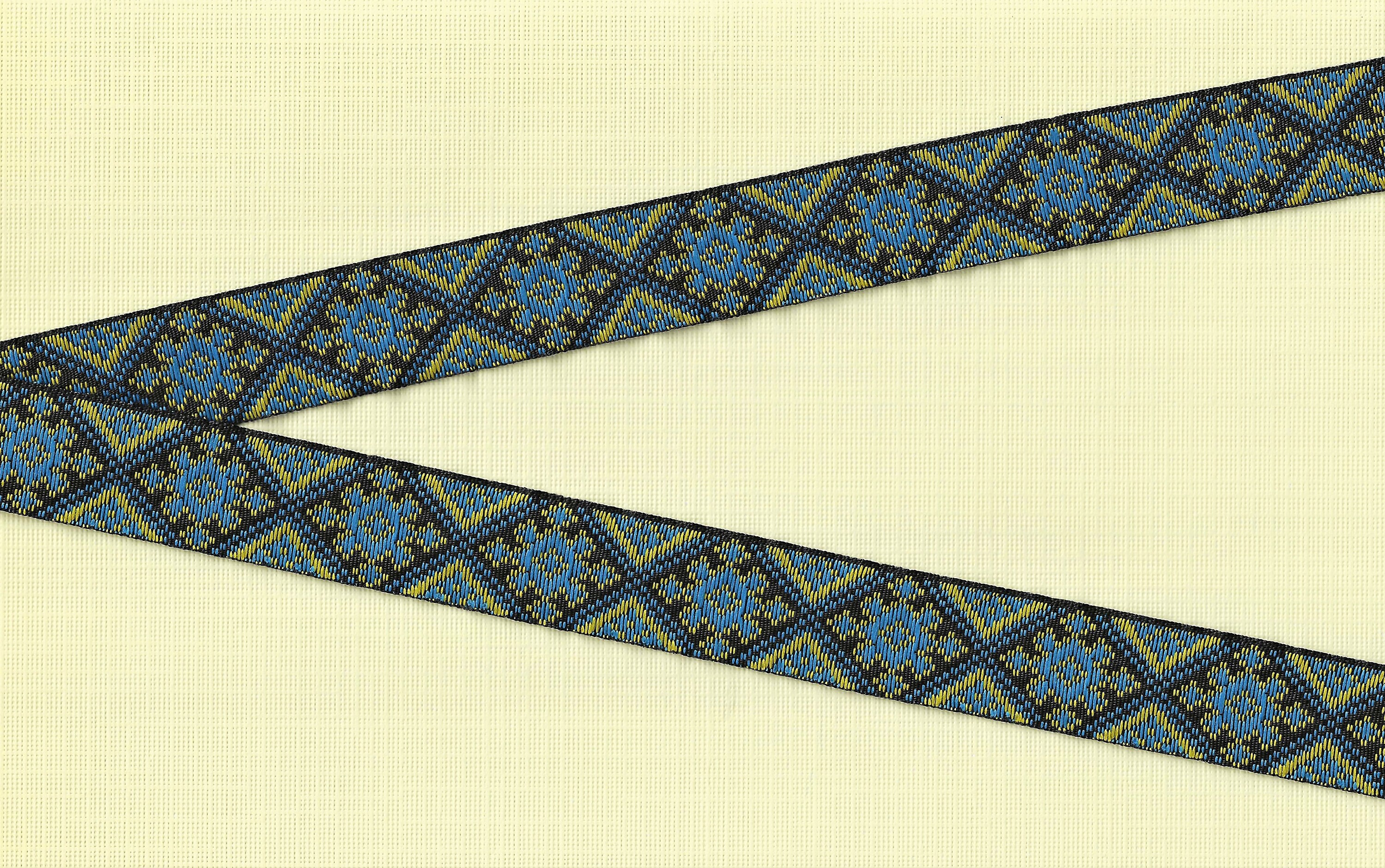 NATIVE AMERICAN B-13-A Jacquard Ribbon Poly Trim 1/2 wide