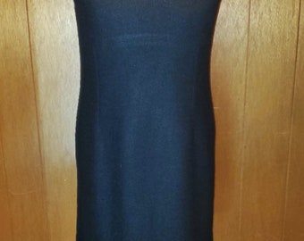 BANANA REPUBLIC Vintage Women's Dark Gray Boiled 100% Wool Sleeveless Dress New w/Tags Size 16