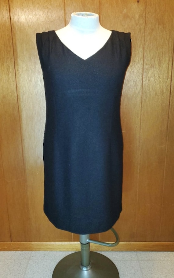 BANANA REPUBLIC Vintage Women's Dark Gray Boiled 100% Wool Sleeveless Dress New w/Tags Size 16