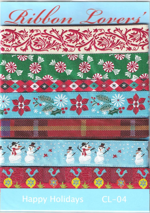HOLIDAY RIBBON PAK (7yds) 1yd each of 7 Different Holiday Ribbons