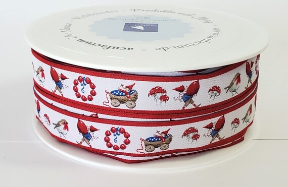 DANIELA DRESCHER Children Jacquard Ribbon Woven Trim 5/8" wide (16mm) From Germany "Pelle & Elf Children Story Book Characters