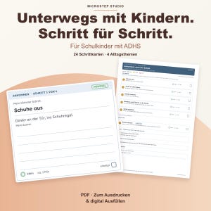 Preparing for doctor's appointments and shopping trips with a child | ADHD routine cards for children | After school, outings | PDF