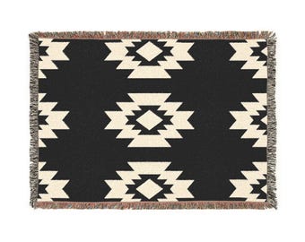 Südwestliche Navajo-Decke mit Rautenmuster | Stammes-Überwurf der Azteken