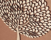 Wedding Guest Book Alternative 3D guest book Wood Rustic Wedding guest book Unique Guest Book Tree of Hearts Leaves Bridal Shower Keepsake