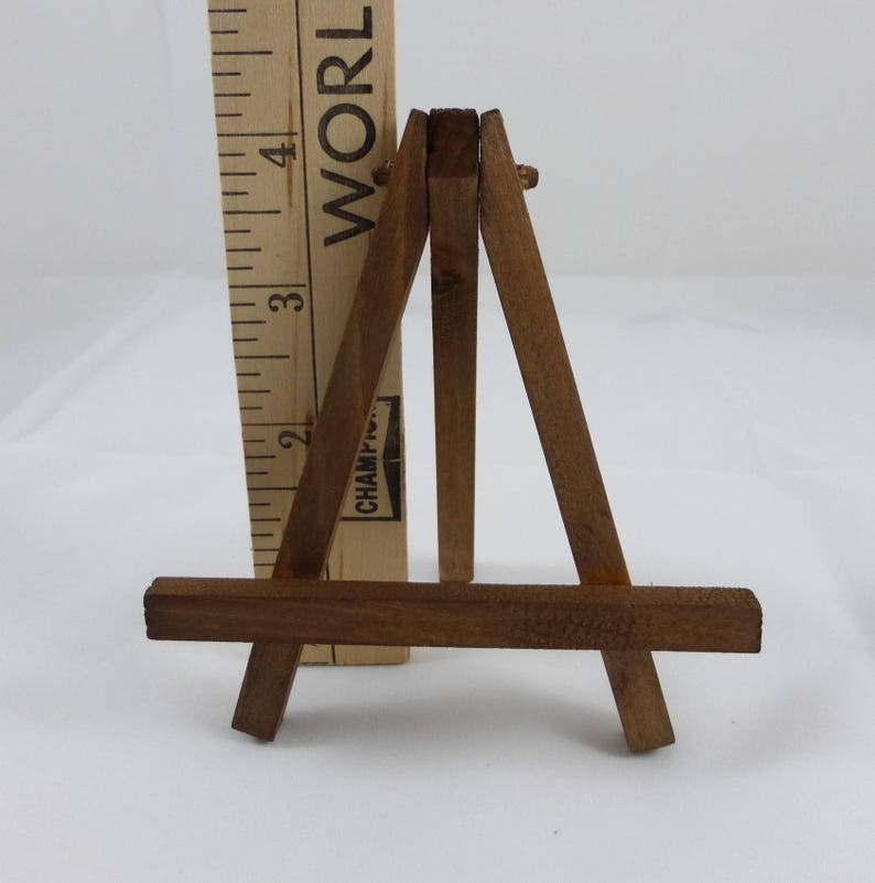 Rustic Brown Easels 3 Small Tabletop Display Hand Stained Etsy