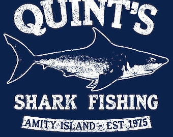 JAWS MOVIE TShirt Quints Shark Fishing T-Shirt Mens Womens Kids Tee Shirt Sci Fi  (also available on crewneck sweatshirts and hoodie SM-5XL