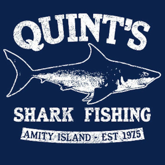 Jaws Movie Tshirt Quints Shark Fishing T-Shirt Mens Womens Kids Tee Shirt Sci Fi (also Available On Crewneck Sweatshirts And Hoodie Sm-5Xl