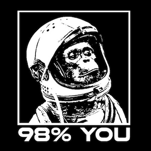 FUNNY SHIRT 98% You Camiseta Evolution Darwin Sci Fi Camiseta Astronauta Kids Camiseta (también disponible en sudaderas y sudaderas SM-5XL