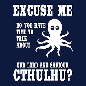 FUNNY TSHIRT Lovecraft Cthulhu Science Fiction Fantasy T-Shirt Mens Octopus Tee also available on crewneck sweatshirts and hoodies SM-5XL