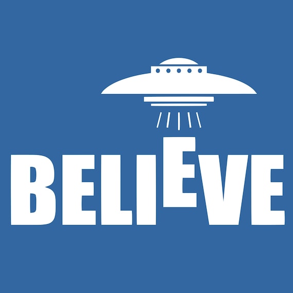 Believe Ufo T-Shirt Roswell Area 51 Bigfoot Sci-Fi Graphic Tee SM-5XL