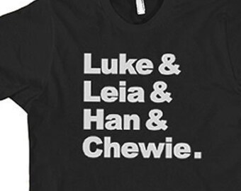 Science Fiction T-Shirt: Luke, Leia, Han, Chewie