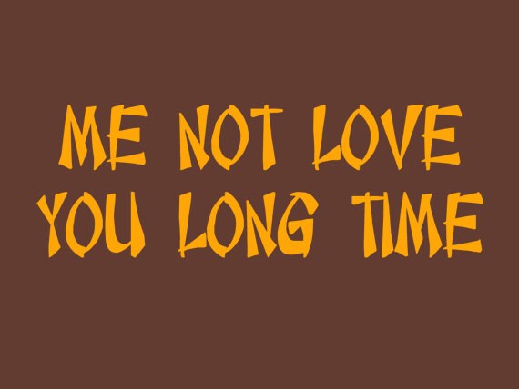FUNNY SHIRT Me Not Love You Long Time T 