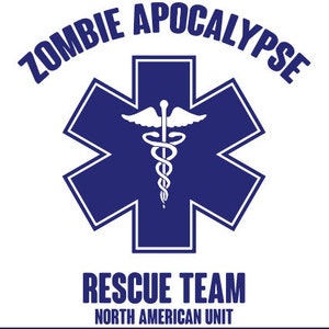 ZOMBIE TSHIRT Zombie Apokalypse Rescue Team T-Shirt Herren Damen Kinder T-Shirt (auch auf Crewneck Sweatshirts und Hoodies SM-5XL