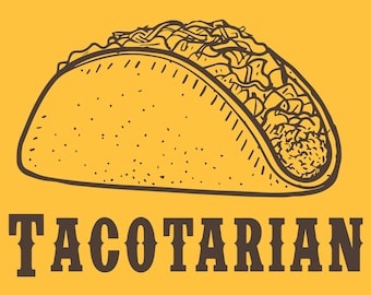 Koszulka Tacotarian z zabawnym wegańskim wegetariańskim nadrukiem „Taco Tuesday” w rozmiarze SM-5XL