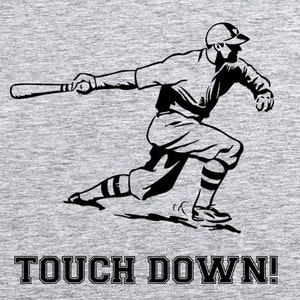 LUSTIGES T-SHIRT Baseball Touch Down (auch für Crewnecks und Hoodies erhältlich) SM-5XL