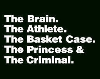 FUNNY T-SHIRT The Brain The Athlete The Basket Case The Pincess The Criminal  (also available on crewneck and hoodies SM-5XL)