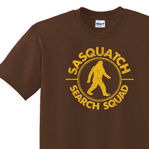 BIGFOOT TSHIRT Sasquatch Search Squad T-shirt Ufo Cryptozoology Mens Kids Tee Shirt also available on crewneck sweatshirts and hoodie SM-5XL