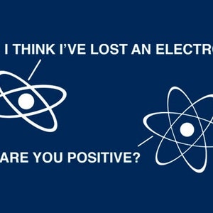FUNNY TSHIRT I Think I &#39; ve Lost An Electron T-Shirt Science Teacher Mens T-Shirt (auch auf Crewneck Sweatshirts und Hoodies erhältlich) SM-5XL