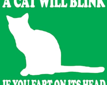 Funny Cat Blink T-Shirt Cat Lover Gift Tee