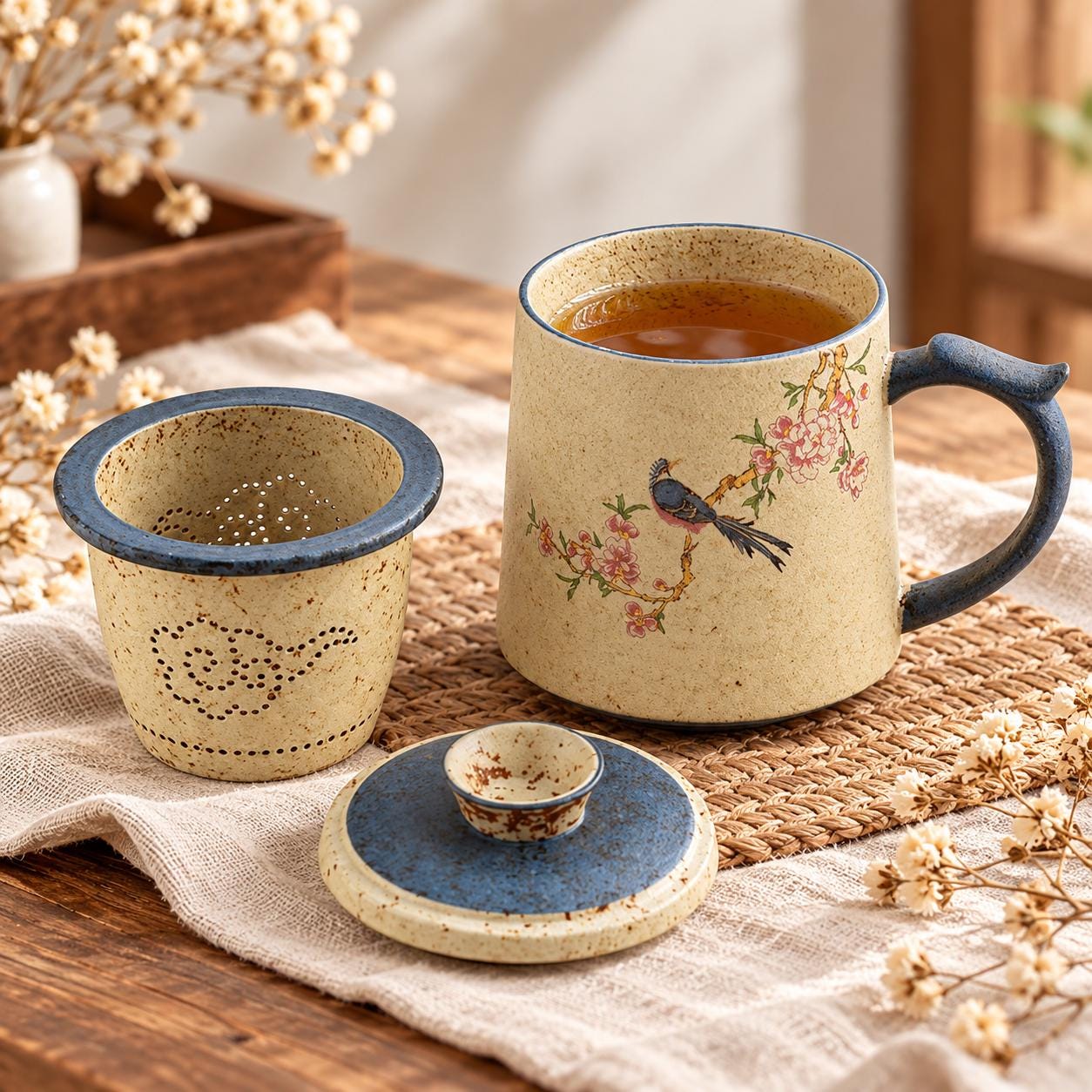 Tasse mit sieb