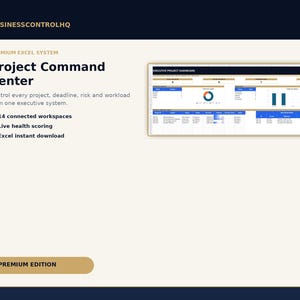 Project Management Excel Template with Gantt, Kanban and Team Capacity